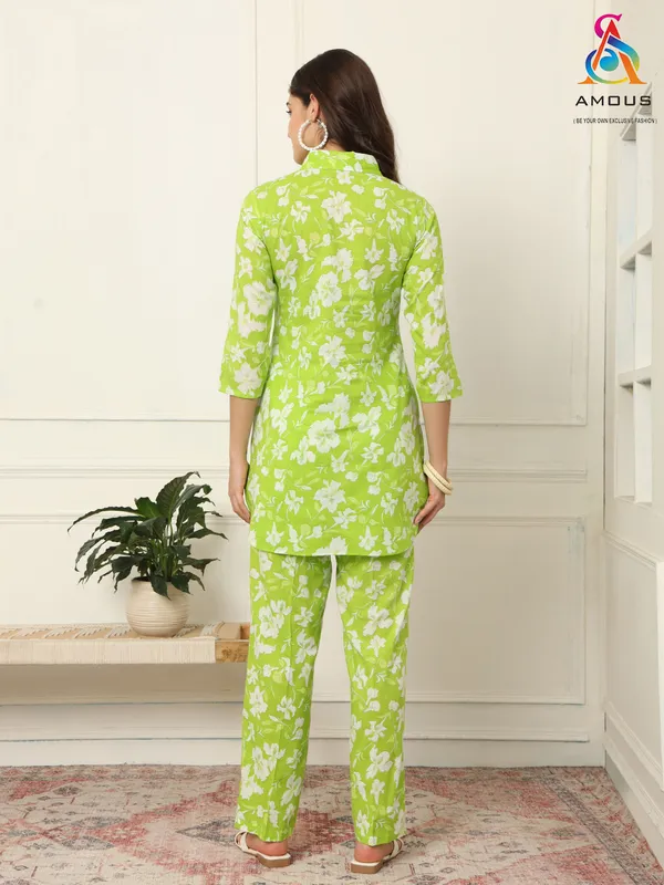 Green_Pure_Cotton_Co-Ord_Set_For_Women