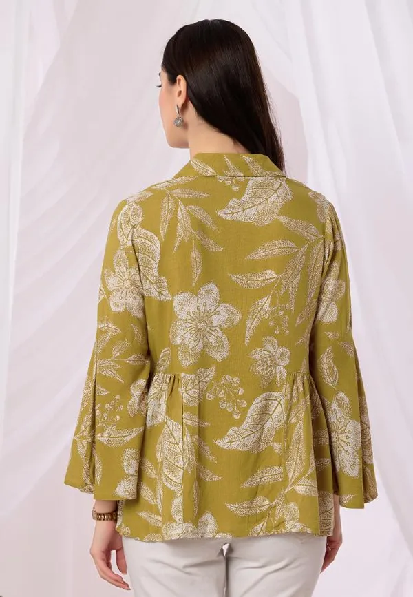 Yellow_Viscose_Rayon_Top_For_Women