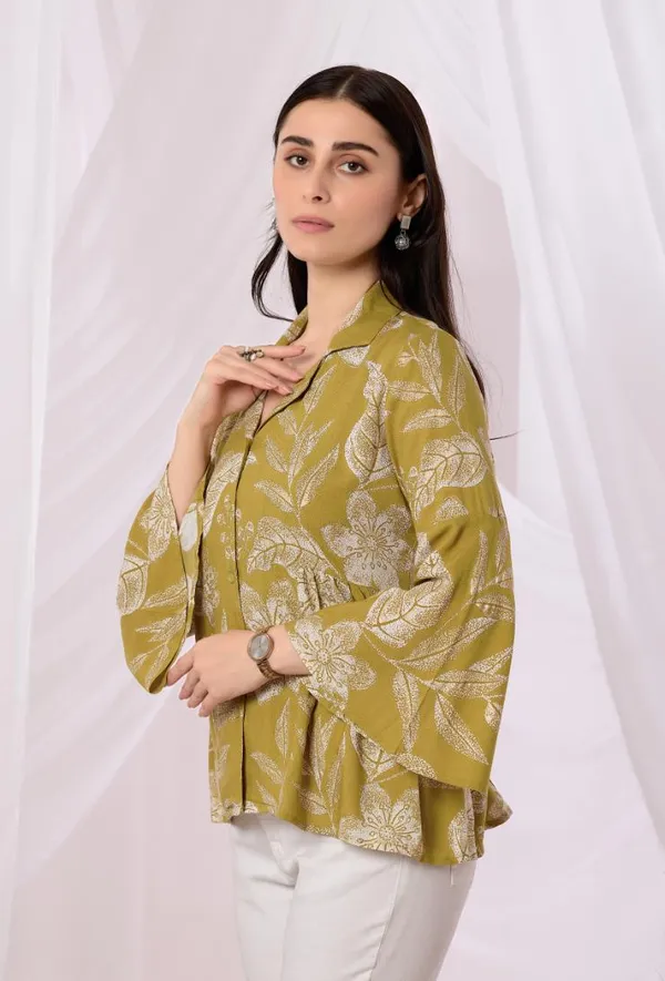 Yellow_Viscose_Rayon_Top_For_Women