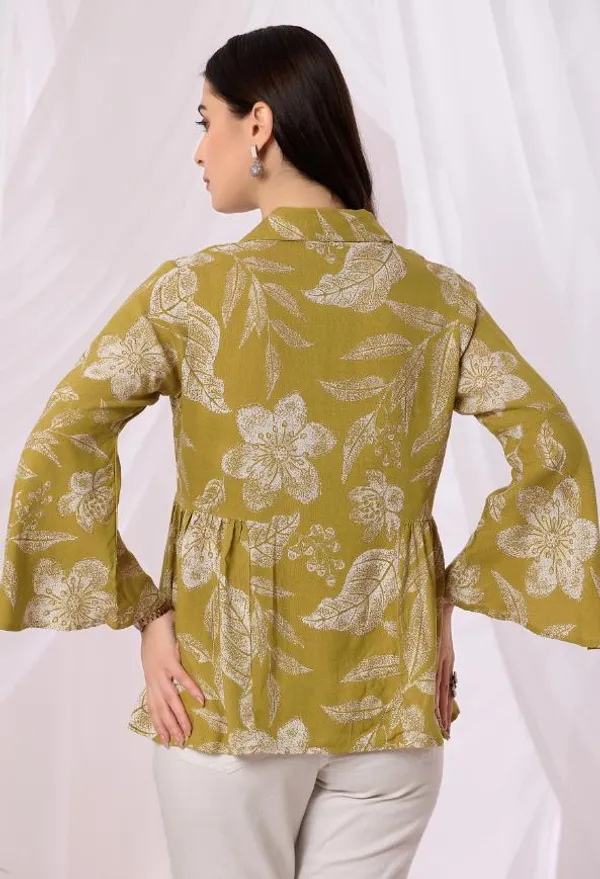 Yellow_Viscose_Rayon_Top_For_Women