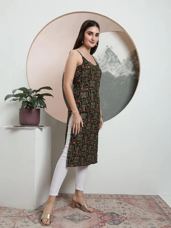 Green_Rayon_Kurtis_For_Women