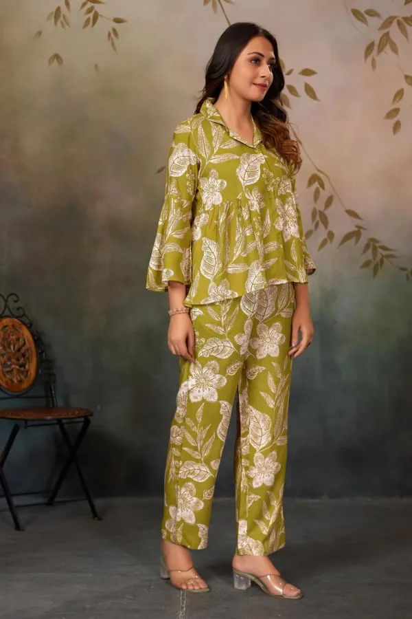 Yellow_Rayon_Co-Ord_Set_For_Women