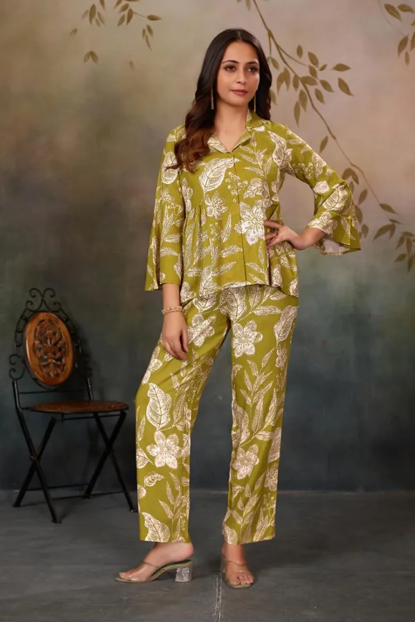 Yellow_Rayon_Co-Ord_Set_For_Women