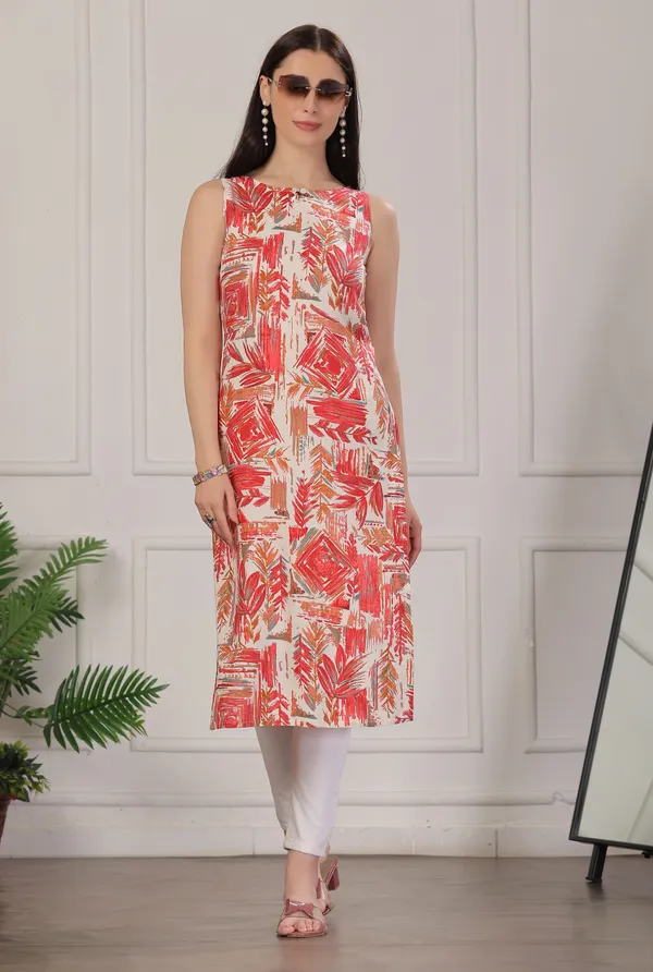 Berry_Red_Viscose_Rayon_Kurtis_For_Women