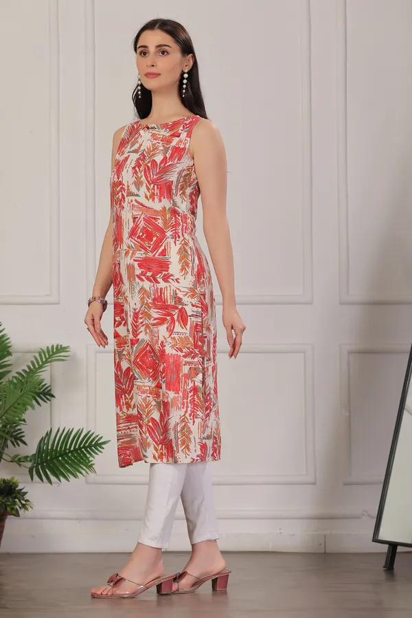 Berry_Red_Viscose_Rayon_Kurtis_For_Women