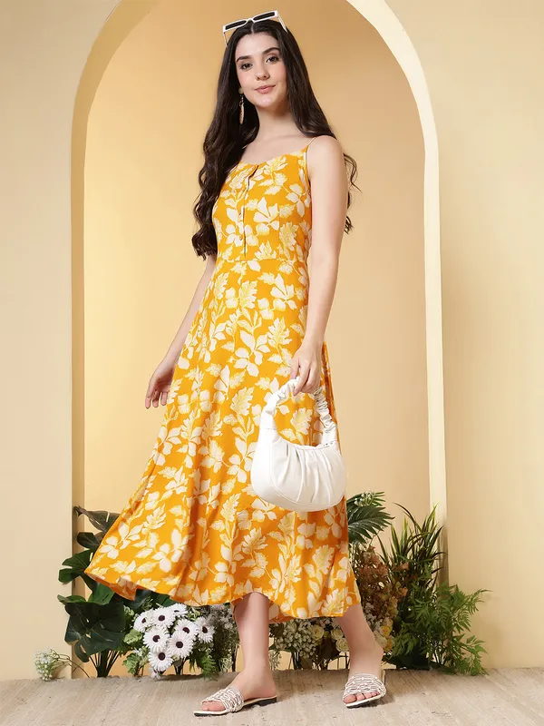 Mustard_Viscose_Rayon_Dresses_For_Women