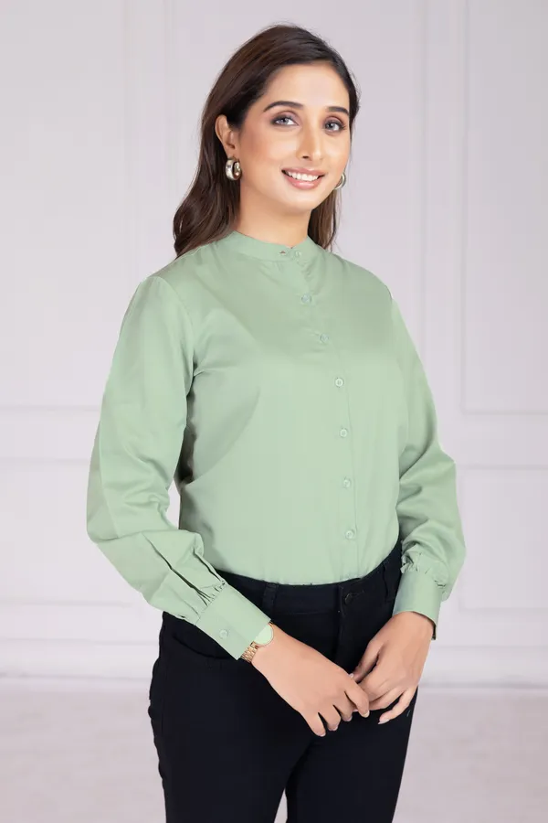 Pista_Green_Cotton_Shirts_For_Women