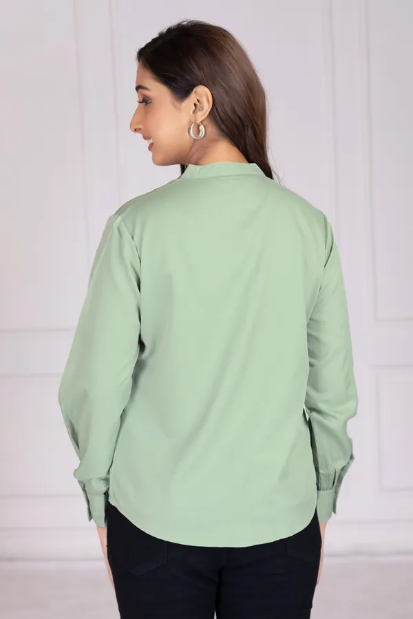 Pista_Green_Cotton_Shirts_For_Women