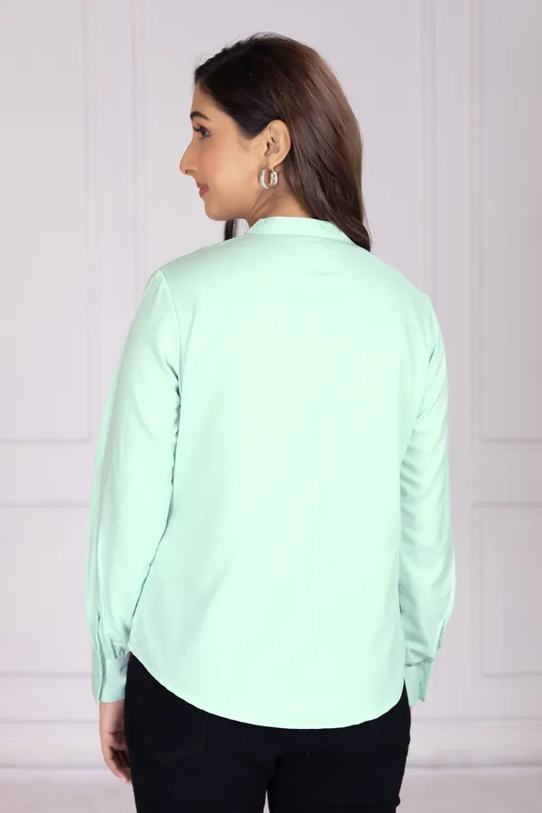 Pastel_Green_Cotton_Shirts_For_Women