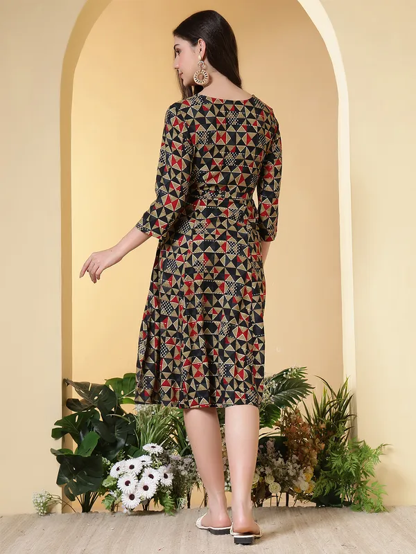 Green_Viscose_Rayon_Dresses_For_Women