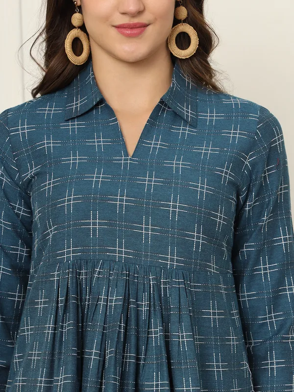 Blue_Pure_Cotton_Top_For_Women