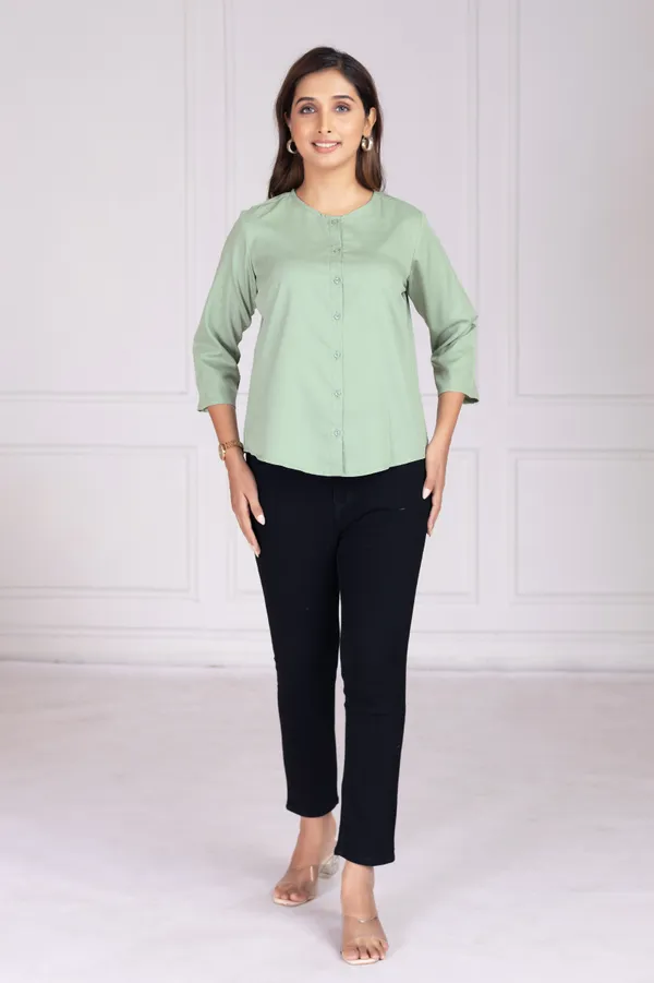 Pista_Green_Cotton_Shirts_For_Women