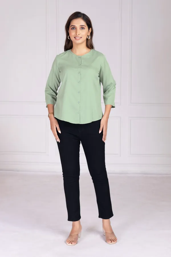 Pista_Green_Cotton_Shirts_For_Women