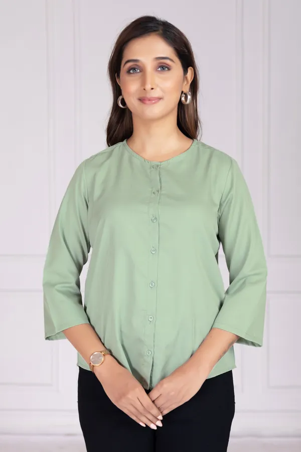 Pista_Green_Cotton_Shirts_For_Women