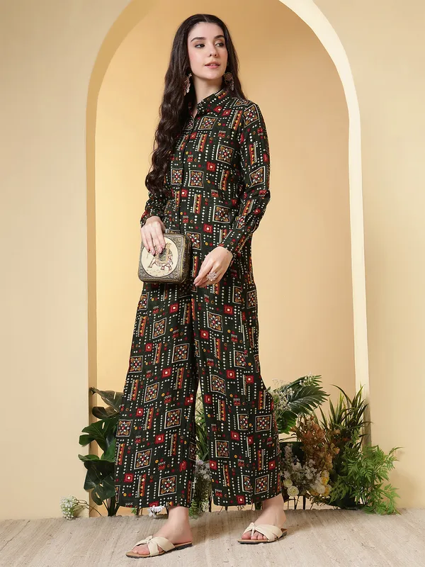 Green_Viscose_Rayon_Co-Ord_Set_For_Women
