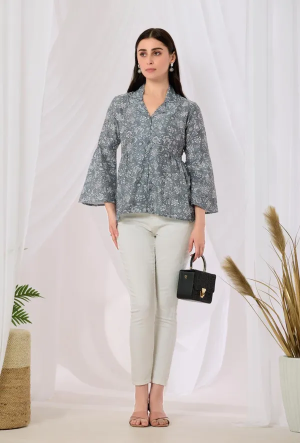 Grey_Viscose_Rayon_Top_For_Women