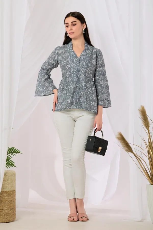 Grey_Viscose_Rayon_Top_For_Women