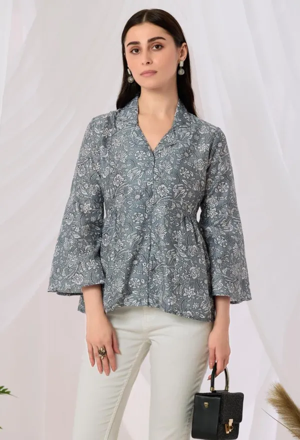 Grey_Viscose_Rayon_Top_For_Women