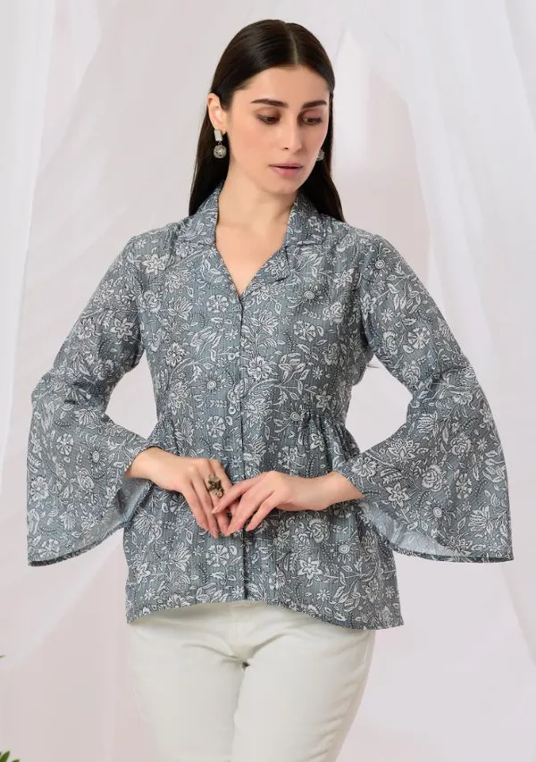 Grey_Viscose_Rayon_Top_For_Women