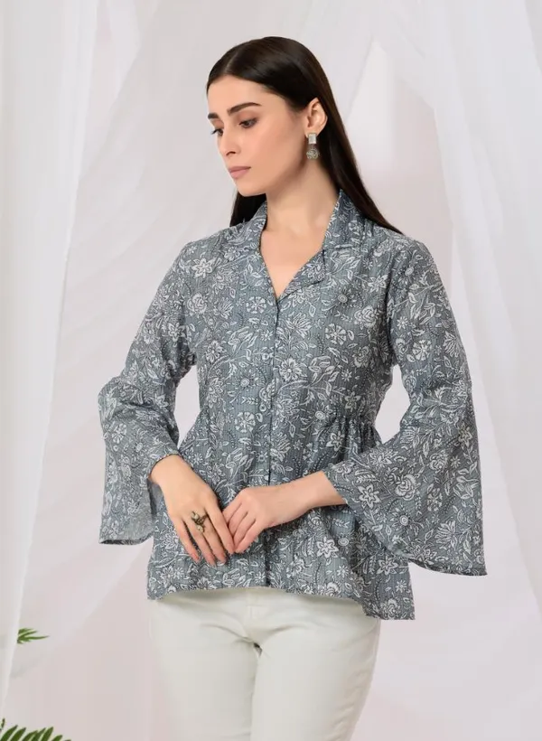 Grey_Viscose_Rayon_Top_For_Women