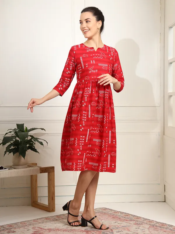 Red_Pure_Cotton_Dresses_For_Women