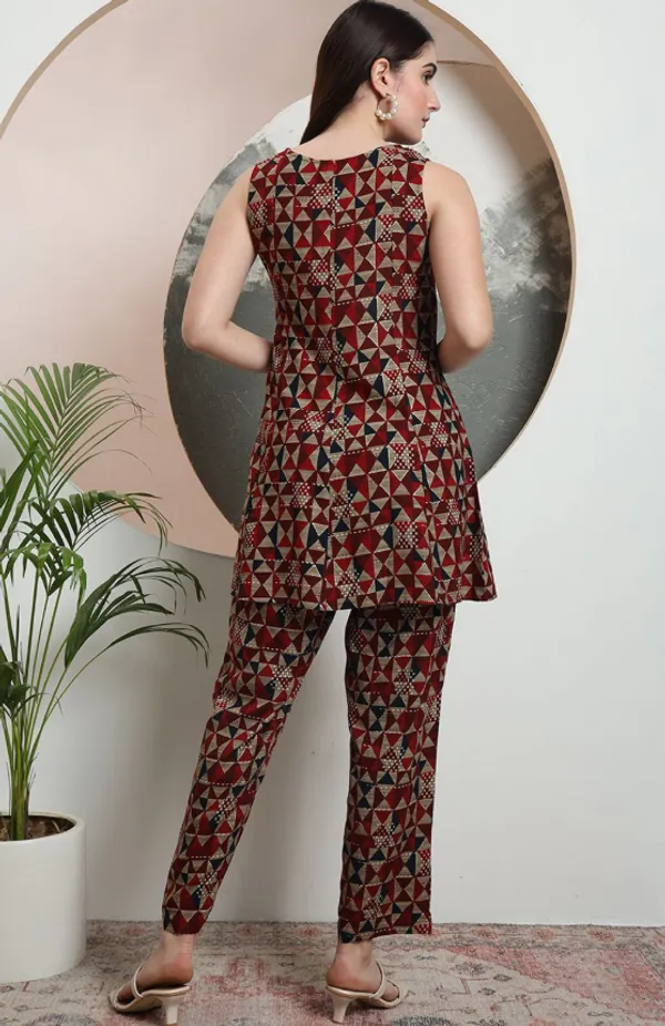 Red_Rayon_Co-Ord_Set_For_Women