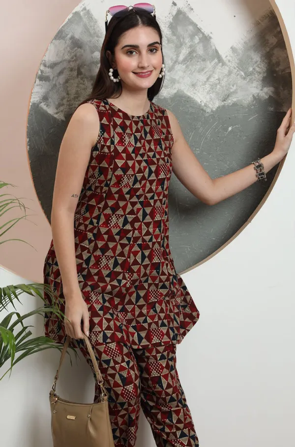 Red_Rayon_Co-Ord_Set_For_Women