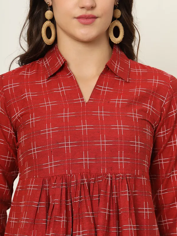 Red_Pure_Cotton_Top_For_Women