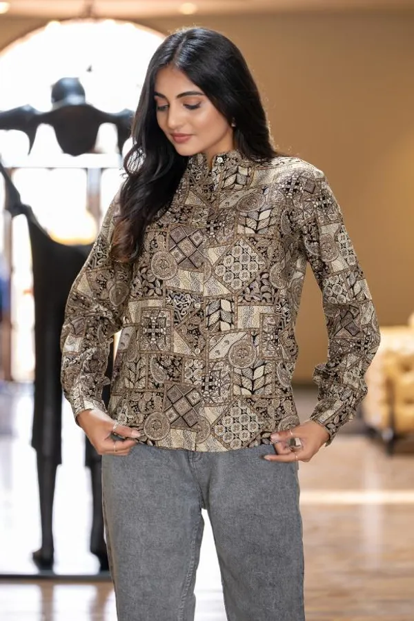 Beige_Viscose_Rayon_Shirts_For_Women