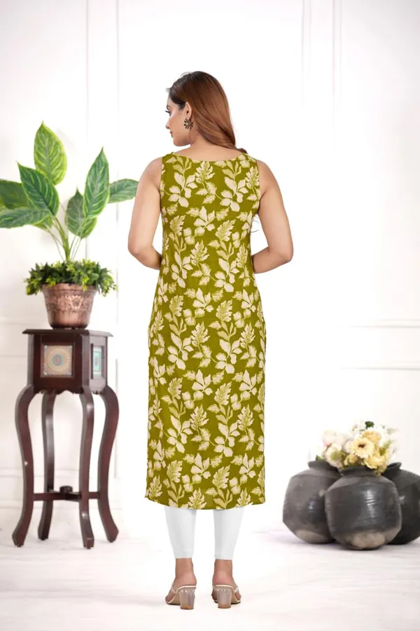Green_Rayon_Kurtis_For_Women