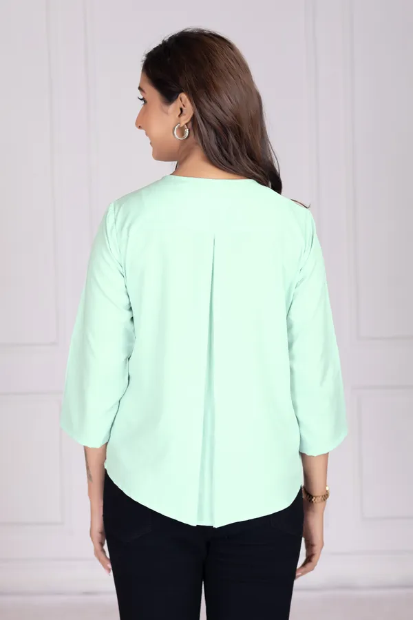 Pastel_Green_Cotton_Shirts_For_Women