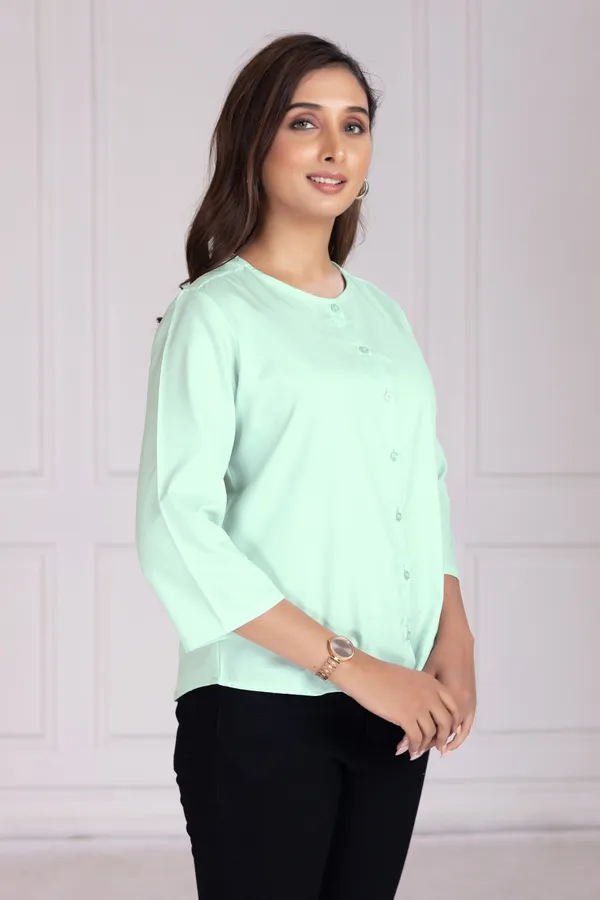 Pastel_Green_Cotton_Shirts_For_Women