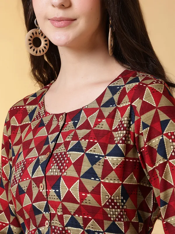 Red_Viscose_Rayon_Dresses_For_Women