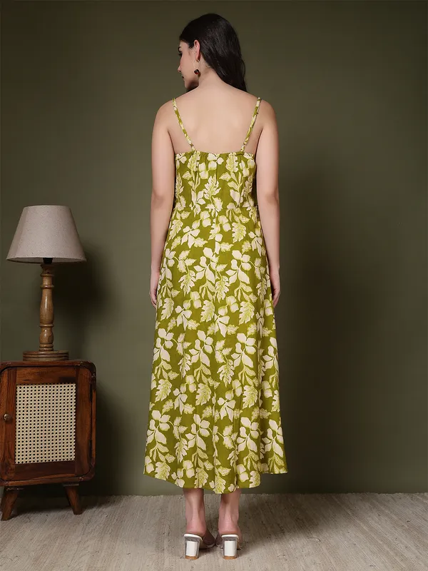 Green_Viscose_Rayon_Dresses_For_Women
