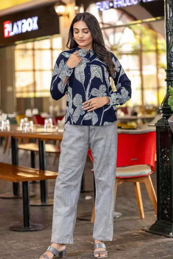 Navy_Blue_Viscose_Rayon_Shirts_For_Women