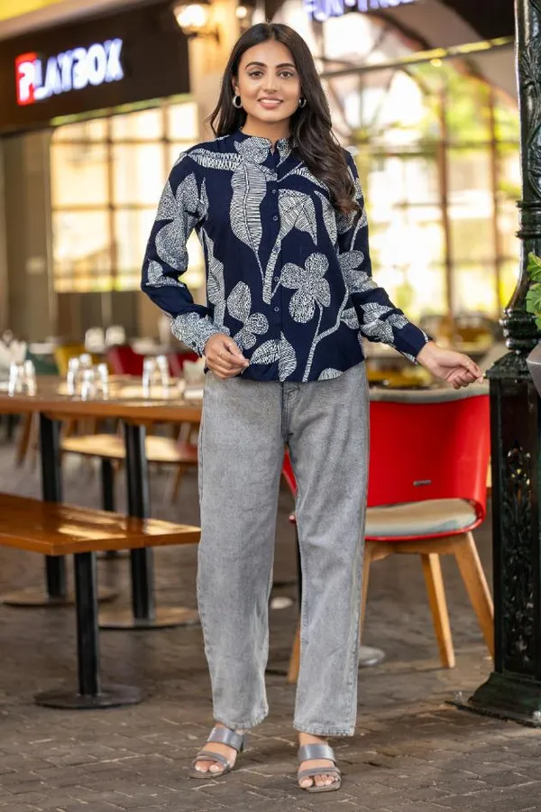Navy_Blue_Viscose_Rayon_Shirts_For_Women