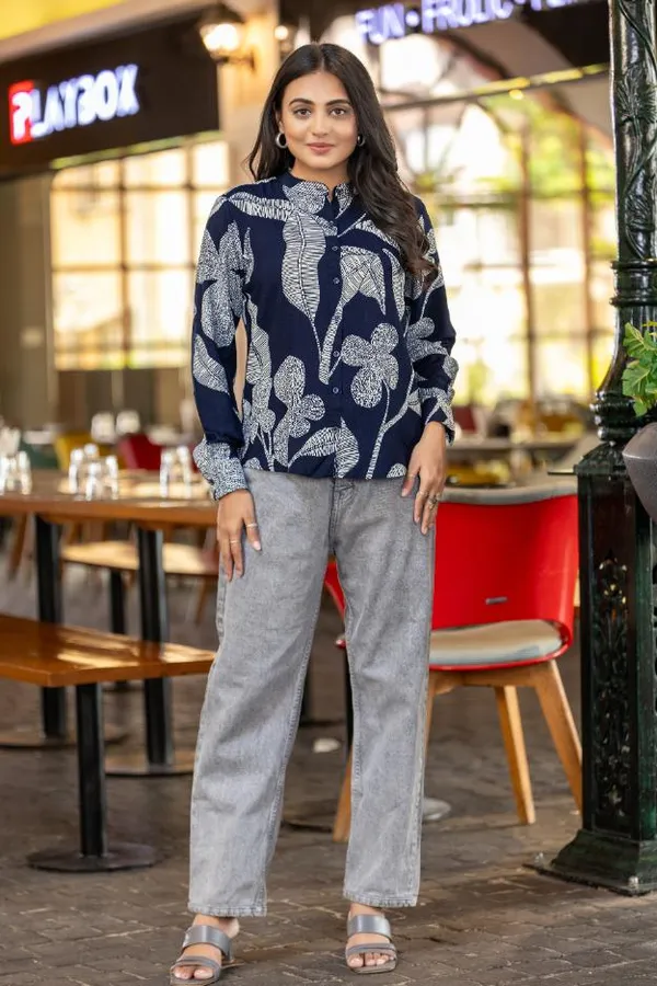 Navy_Blue_Viscose_Rayon_Shirts_For_Women