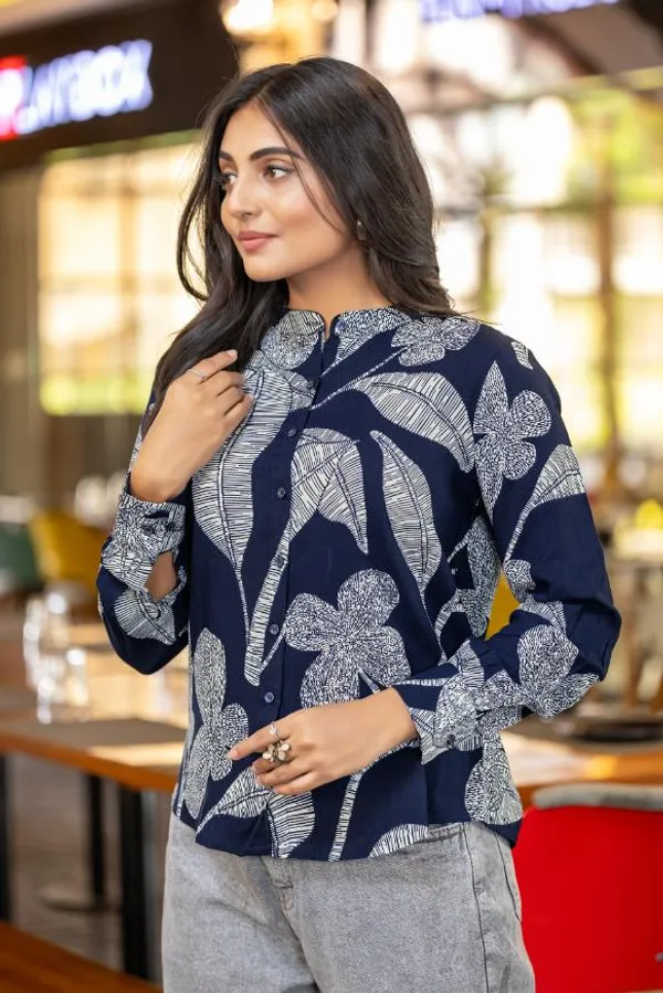 Navy_Blue_Viscose_Rayon_Shirts_For_Women