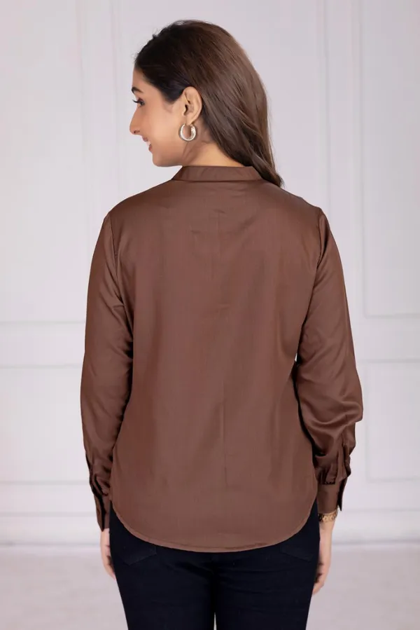 Coffee_Cotton_Shirts_For_Women