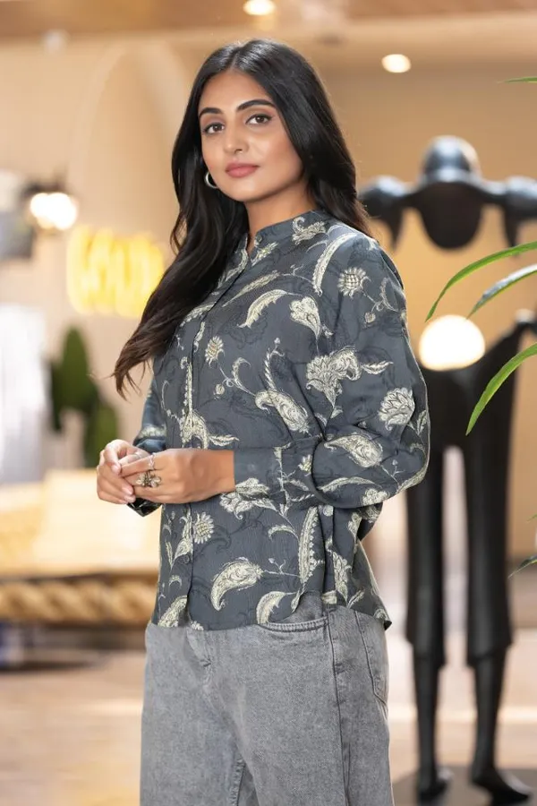 Grey_Viscose_Rayon_Shirts_For_Women