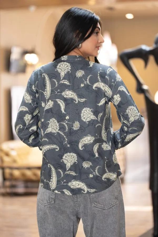 Grey_Viscose_Rayon_Shirts_For_Women