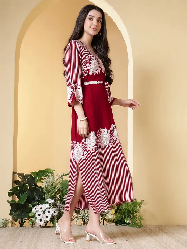 Red_Viscose_Rayon_Dresses_For_Women