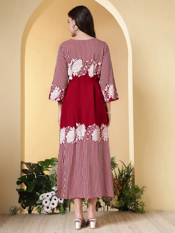 Red_Viscose_Rayon_Dresses_For_Women