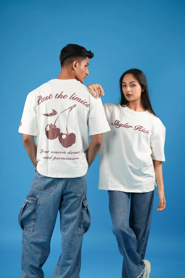 White_Cherry_Burst_Limits_T-Shirt_For_Unisex