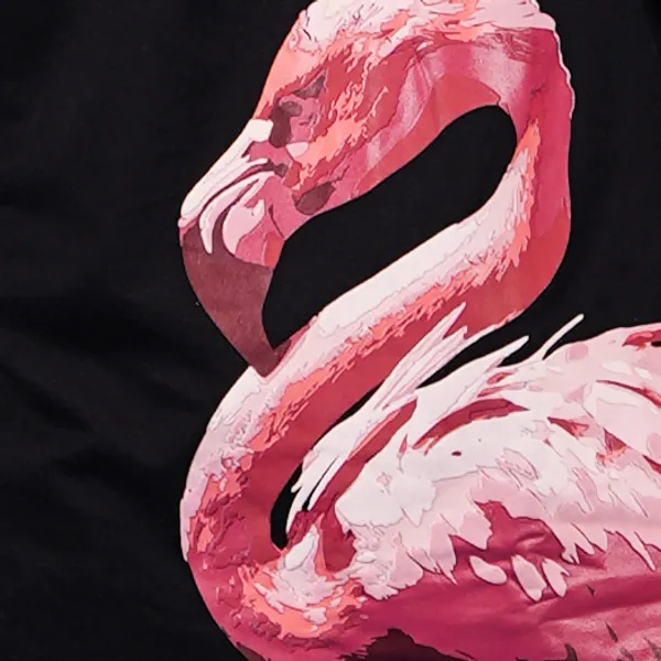 Black_Flamingo_Frenzy_T-Shirt_For_Unisex