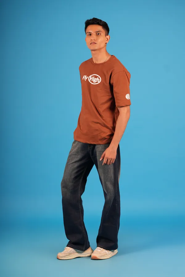 Brown_Fly_High_T-Shirt_For_Unisex