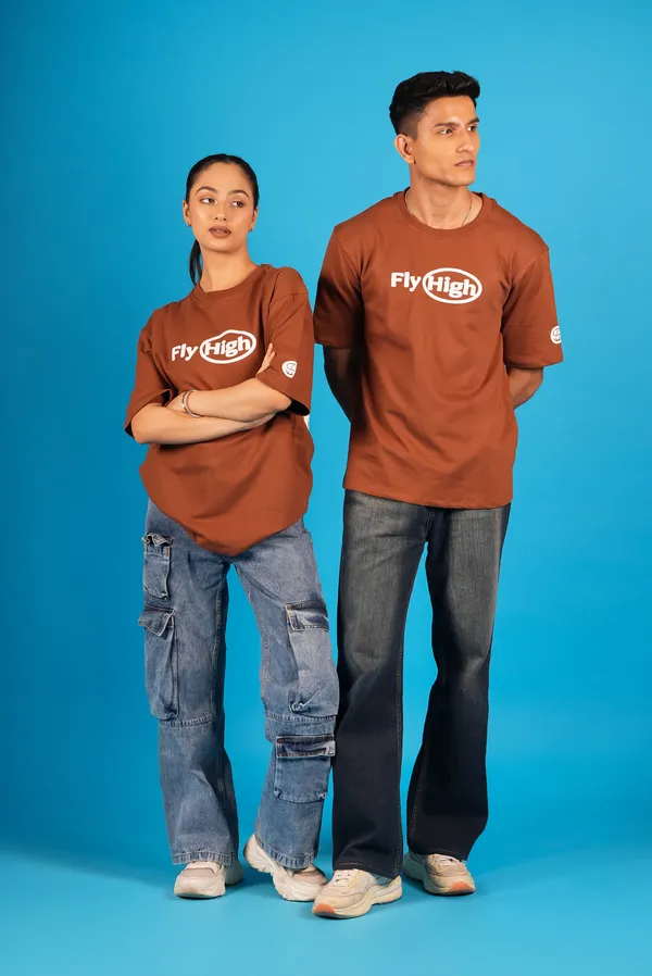 Brown_Fly_High_T-Shirt_For_Unisex