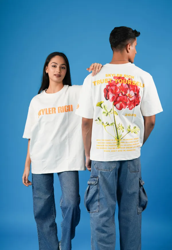 White_Blooming_Confidence_T-Shirt_For_Unisex