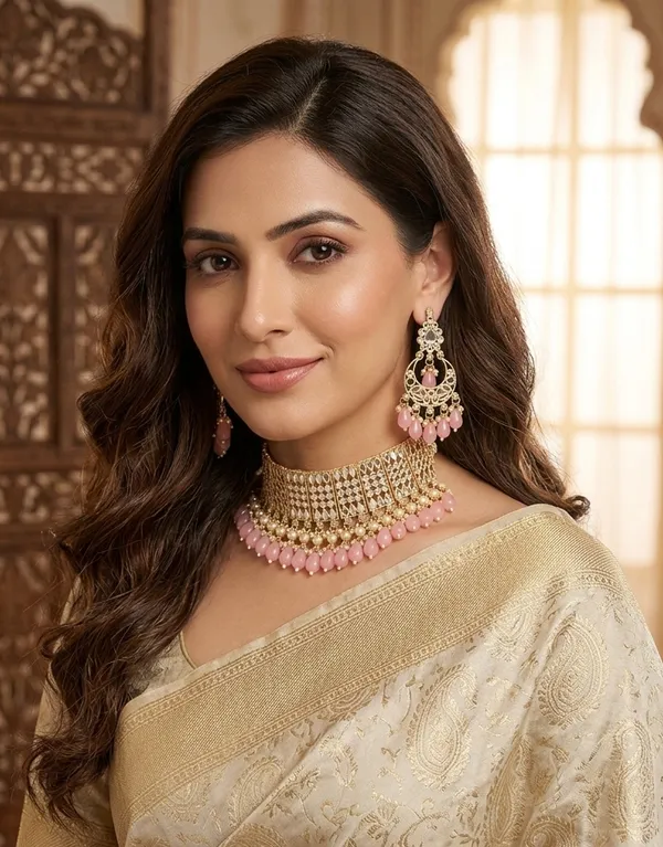 Viva_Jewels_Regal_Rose-Pink_&_Gold_Choker_Set_–_Premium_Brass-Based_Handcrafted_Necklace_with_Kundan_Accents_and_Matching_Statement_Earrings