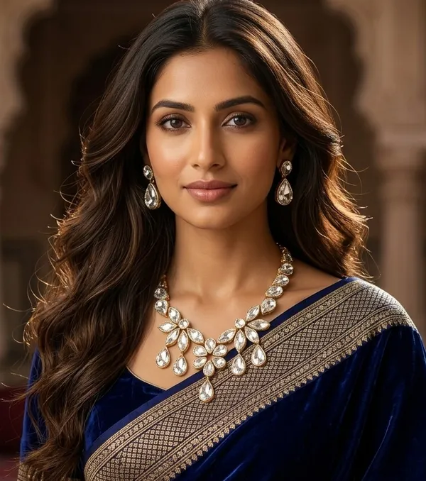 Viva_Jewels_Regal_Gold-Plated_White_Kundan_Statement_Choker_Set_–_Handcrafted_Floral_Pear-Cut_Crystal_Necklace_with_Matching_Drop_Earrings